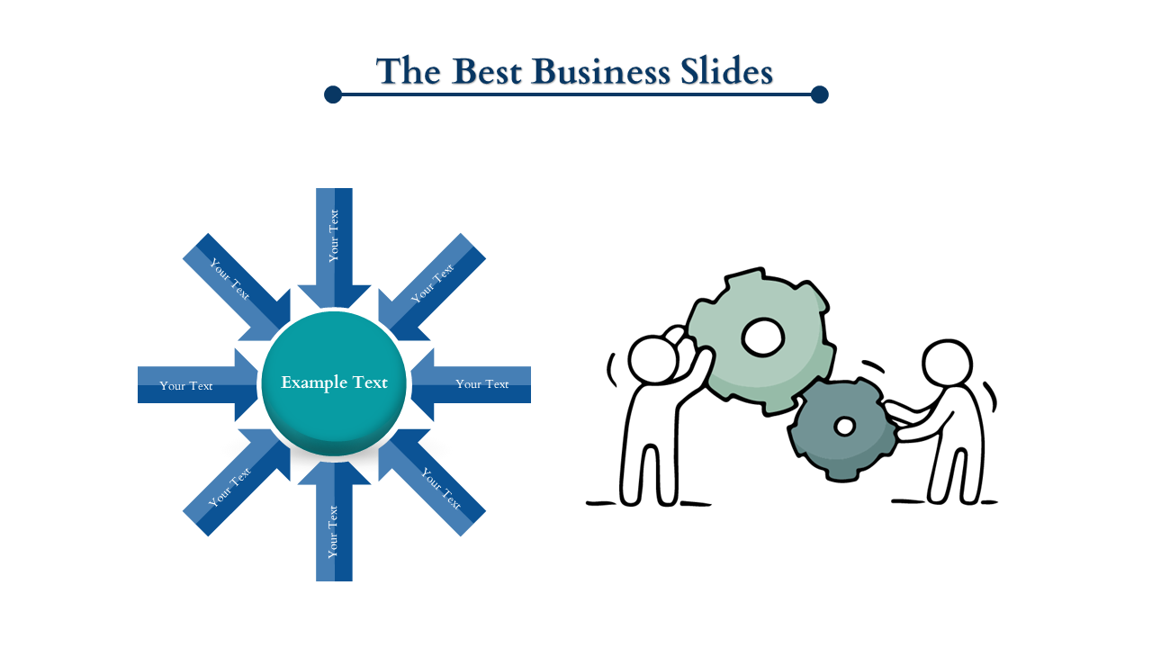 Gear Wheel Model Business Slides PowerPoint Template